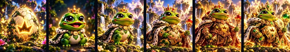 Pepe evolution line from egg to legendary